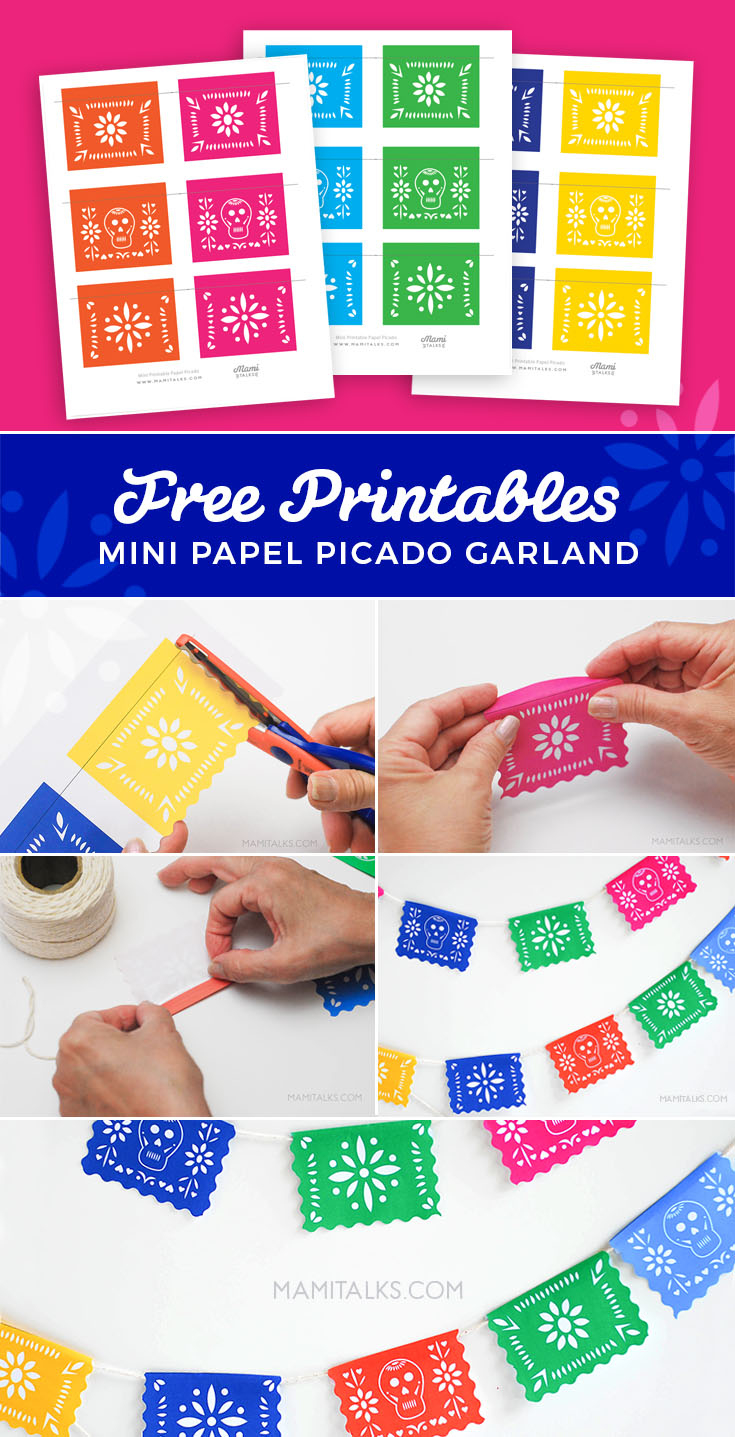 Mini Printable Papel Picado: Make A Garland - Mami Talks™ with regard to Free Printable Papel Picado Template