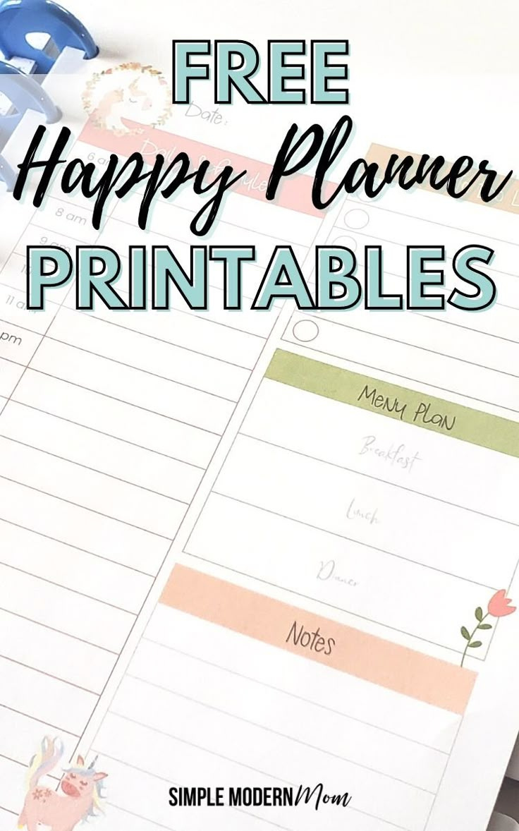 My Top 10 Free Happy Planner Printables with Free Planner Printables Happy Planner