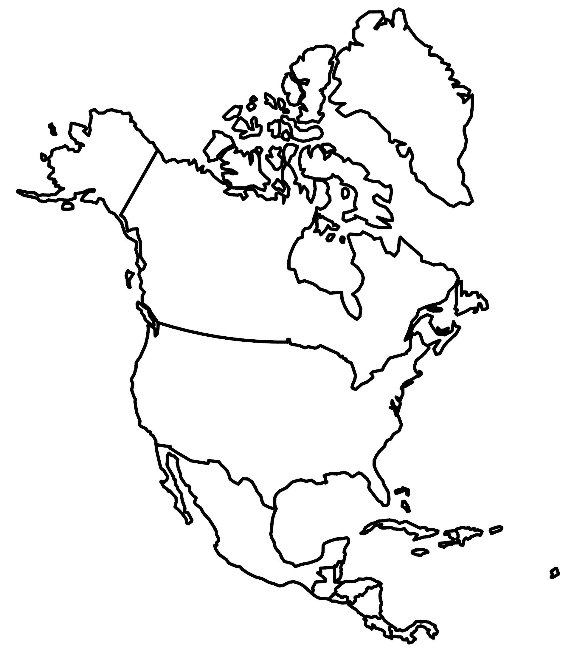 North America Blank Map And Country Outlines - Gis Geography in Free Printable Map Of North America