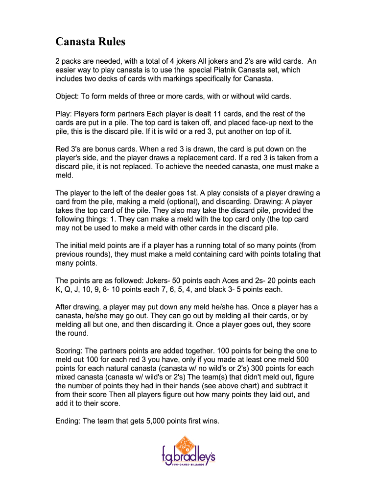 Pdffiller - Fill Online, Printable, Fillable, Blank | Pdffiller regarding Cheat Sheet Printable Canasta Rules