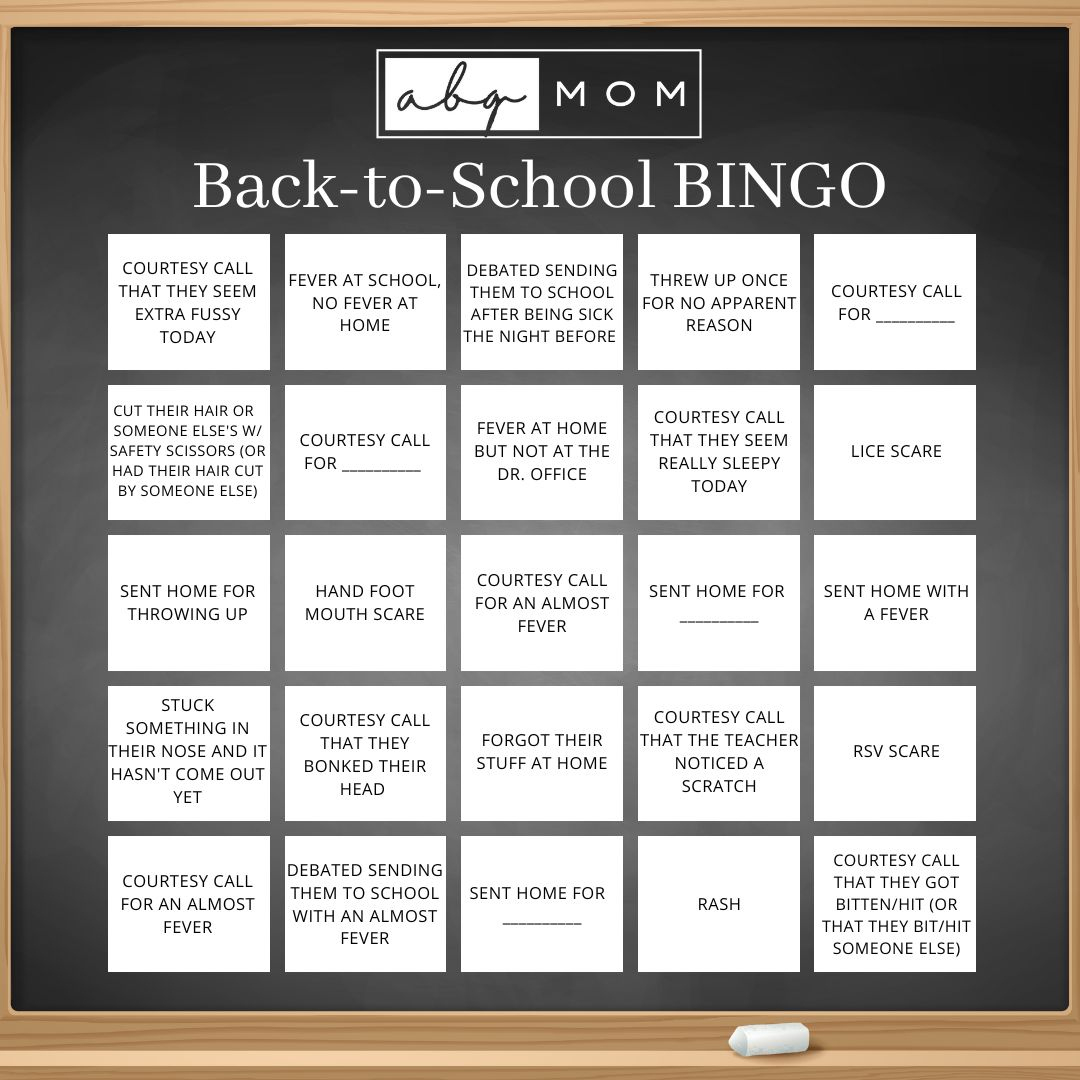 Preschool Parents' Back-To-School Bingo (Free Printable) with regard to Back to School Bingo Free Printable