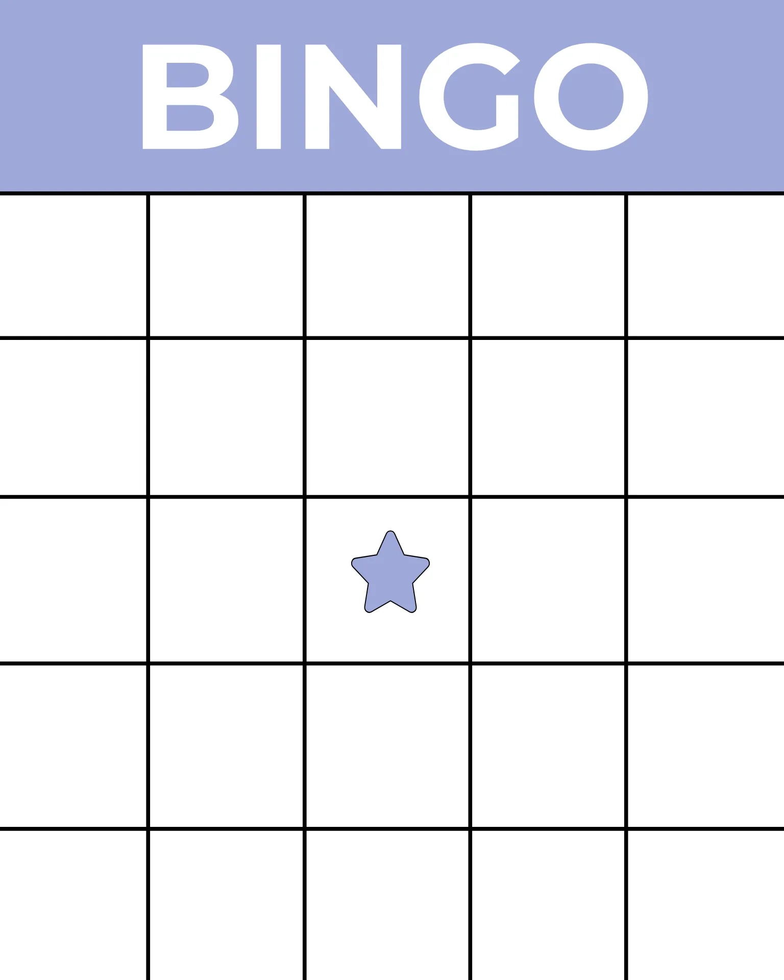 Printable Bingo Card Template — Kapwing with Free Printable Blank Bingo Template