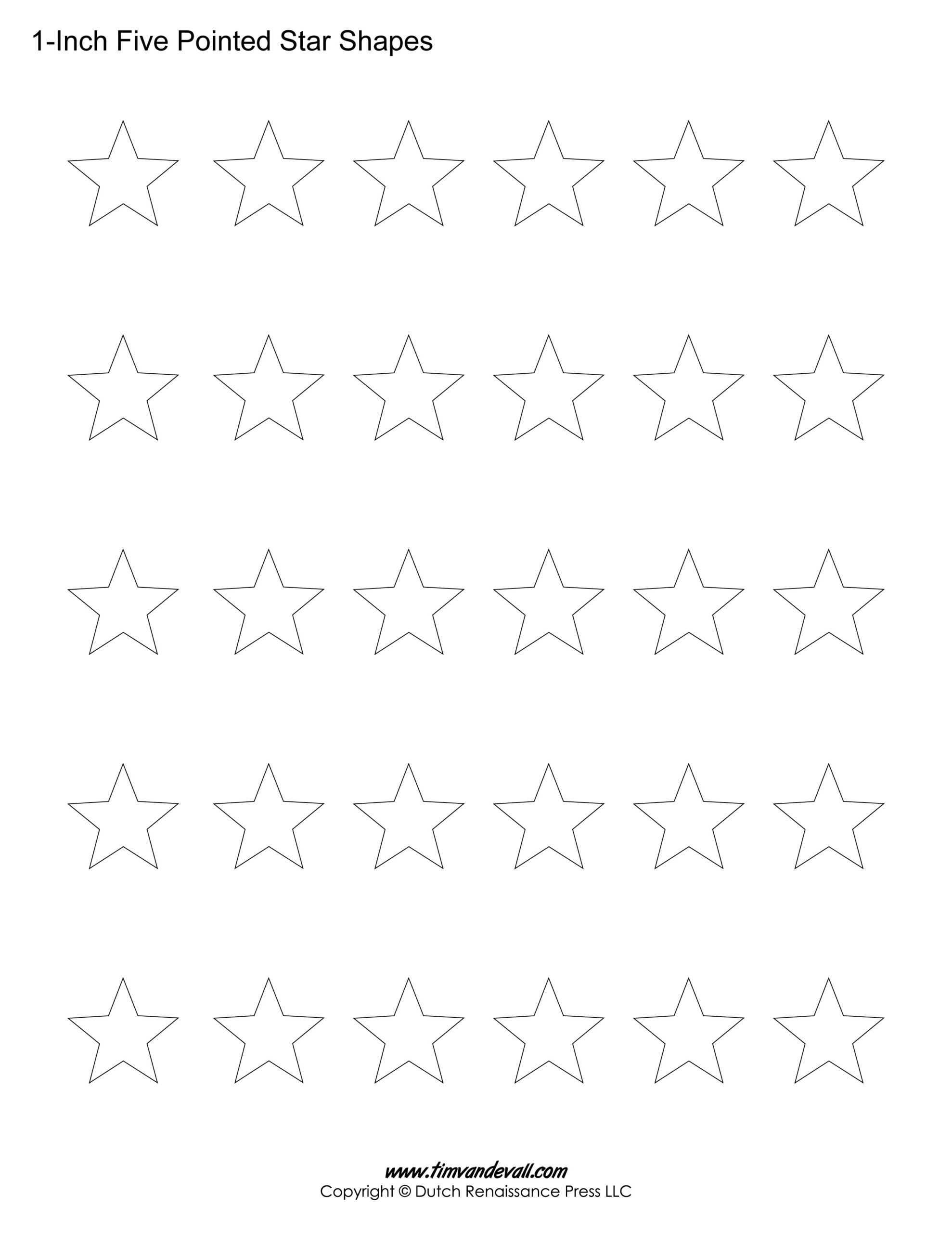 Printable Five Pointed Star Templates| Blank Shape Pdfs pertaining to 5 Pointed Star Template Free Printable