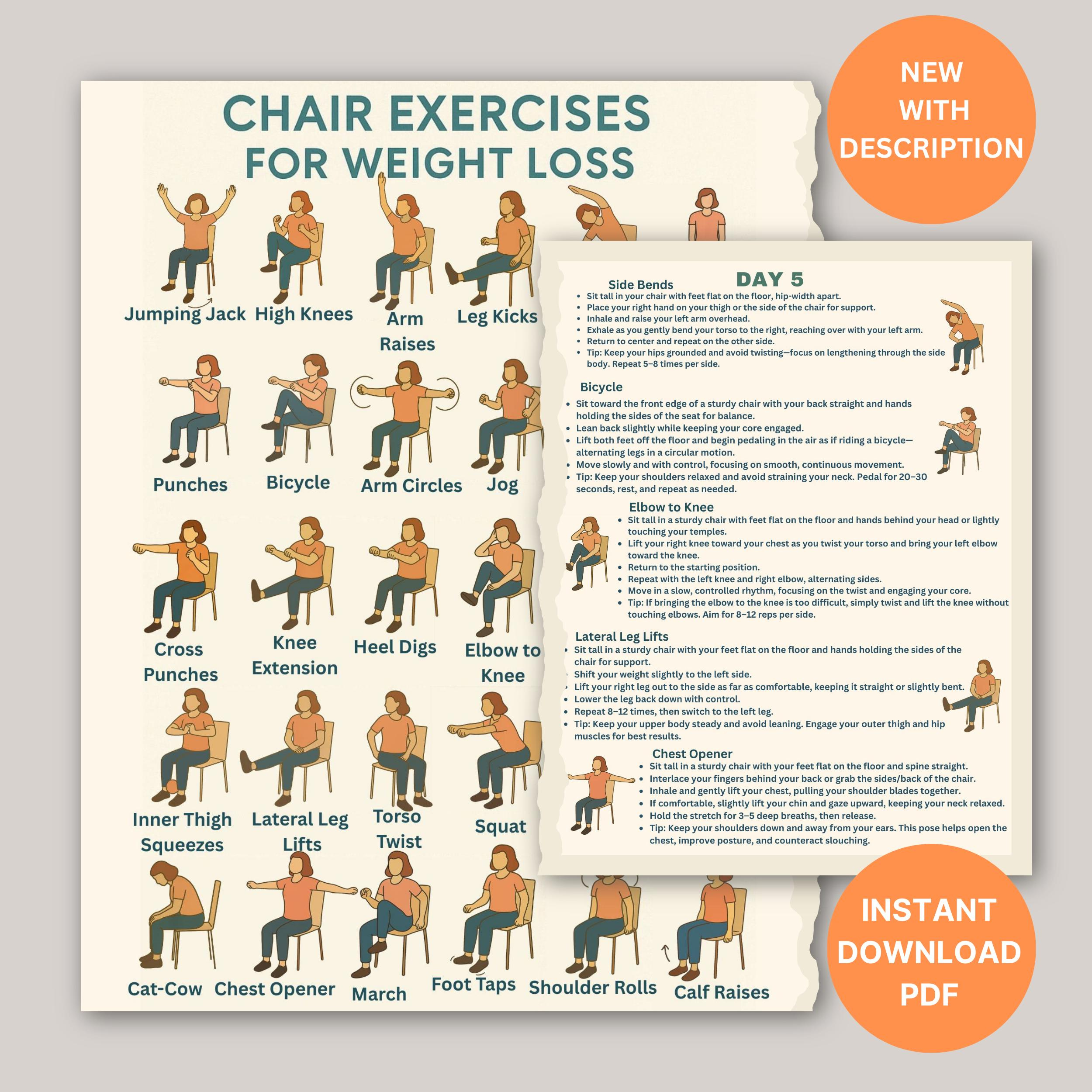Printable Sit Down Exercises For Seniors Free Printable Chair throughout Printable Chair Exercises with Pictures