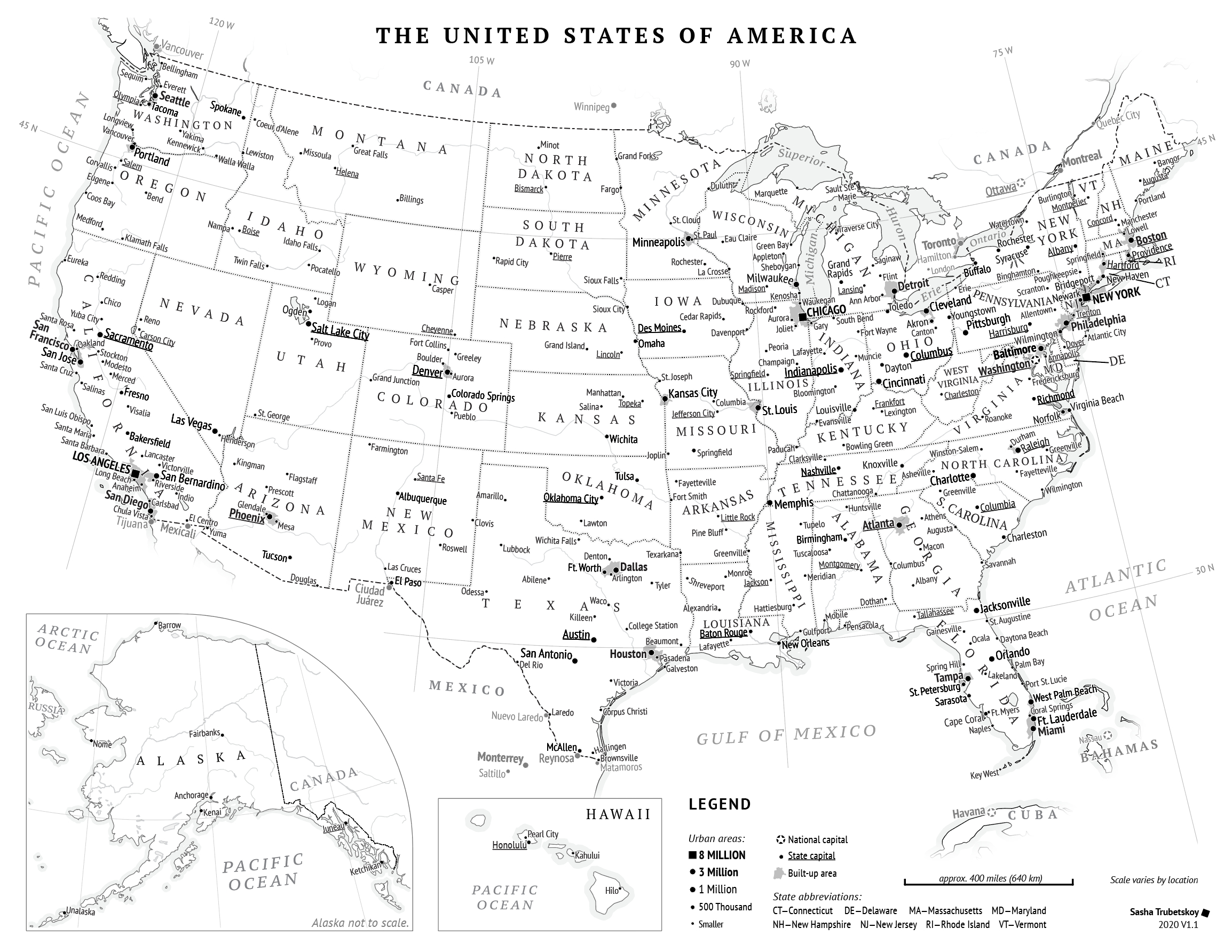 Printable United States Map | Sasha Trubetskoy pertaining to United States of America Map Printable