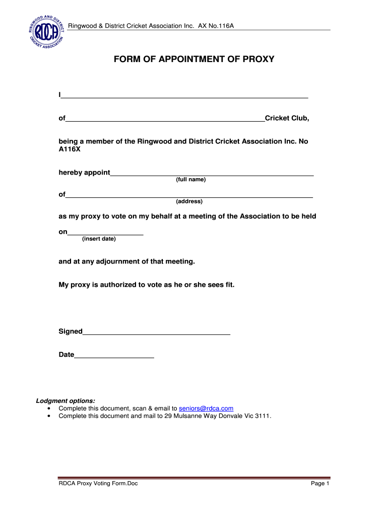 Proxy Form: Fill Out & Sign Online | Dochub throughout Free Printable Hoa Proxy Form
