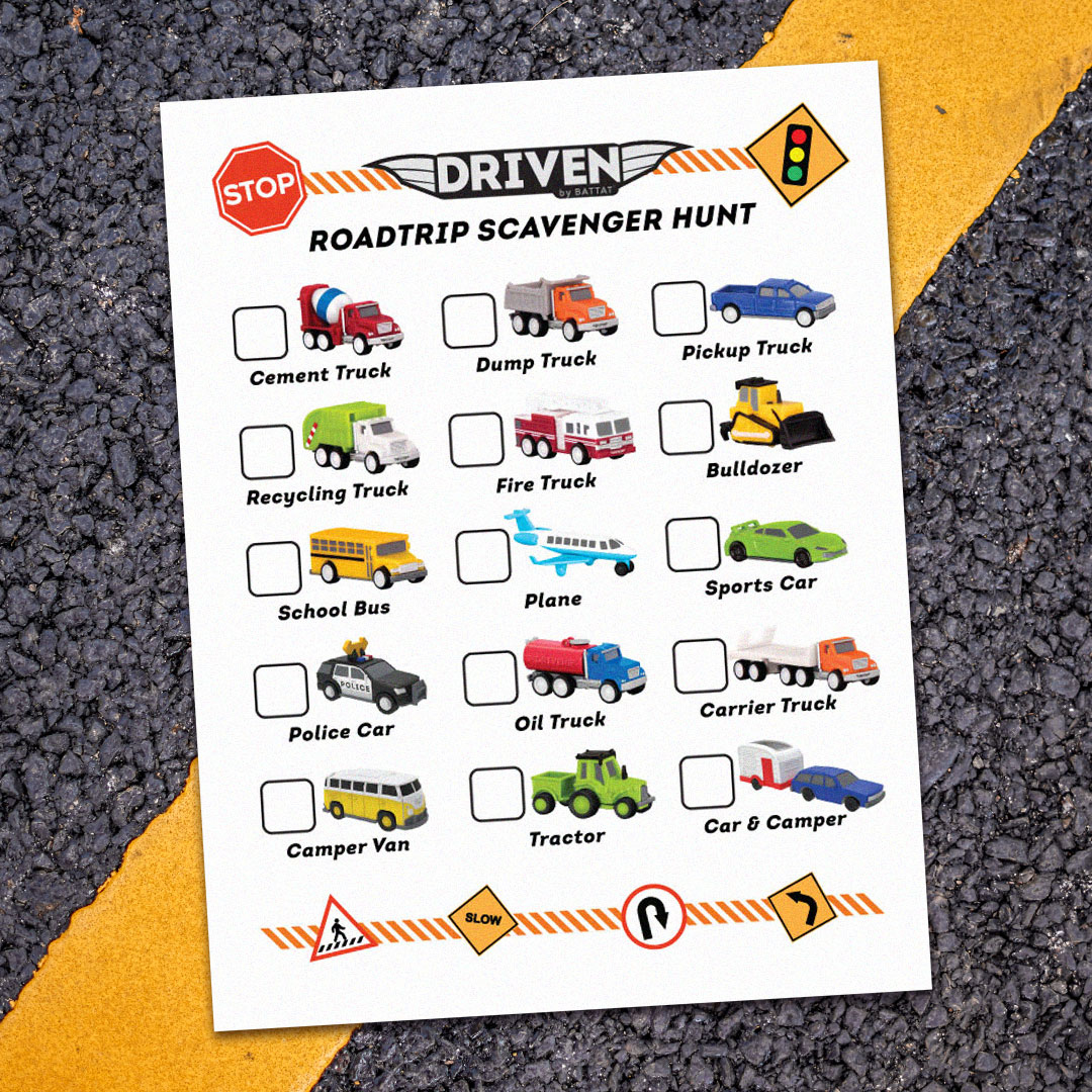 Road Trip Games For Kids + Printable Scavenger Hunt! ️ | Driven in Road Trip Car Games Printable