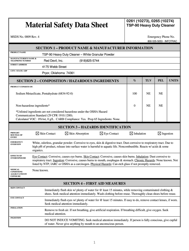 Safety Data Sheet Example - Fill Online, Printable, Fillable with Free Printable Msds Sheets Online