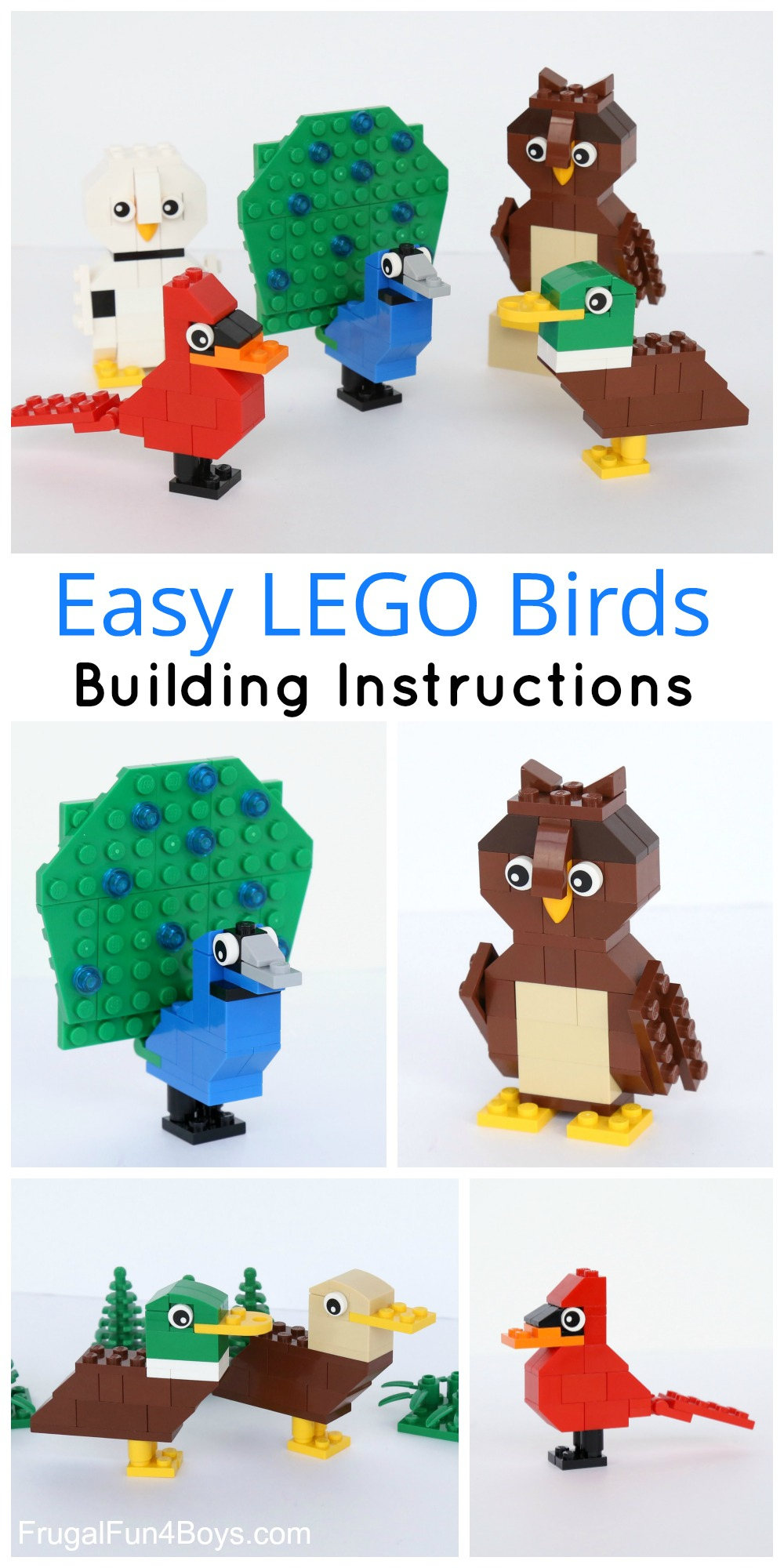 Simple Brick Birds Building Instructions - Frugal Fun For Boys And with regard to Lego Building Instructions Free Printable