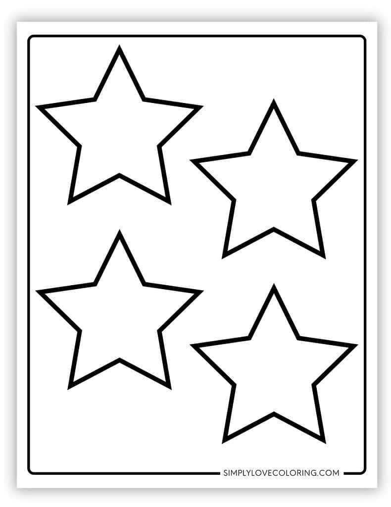 Star Templates (Free Pdf Printables) – Simply Love Coloring for 5 Pointed Star Template Free Printable