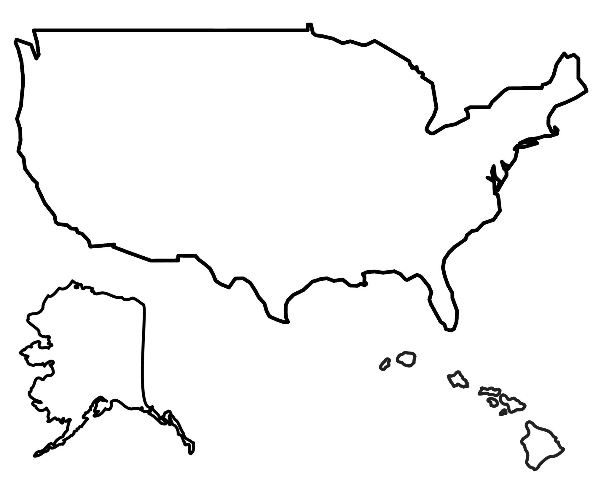 State Outlines: Blank Maps Of The 50 United States - Gis Geography for Printable Blank Map of the United States of America