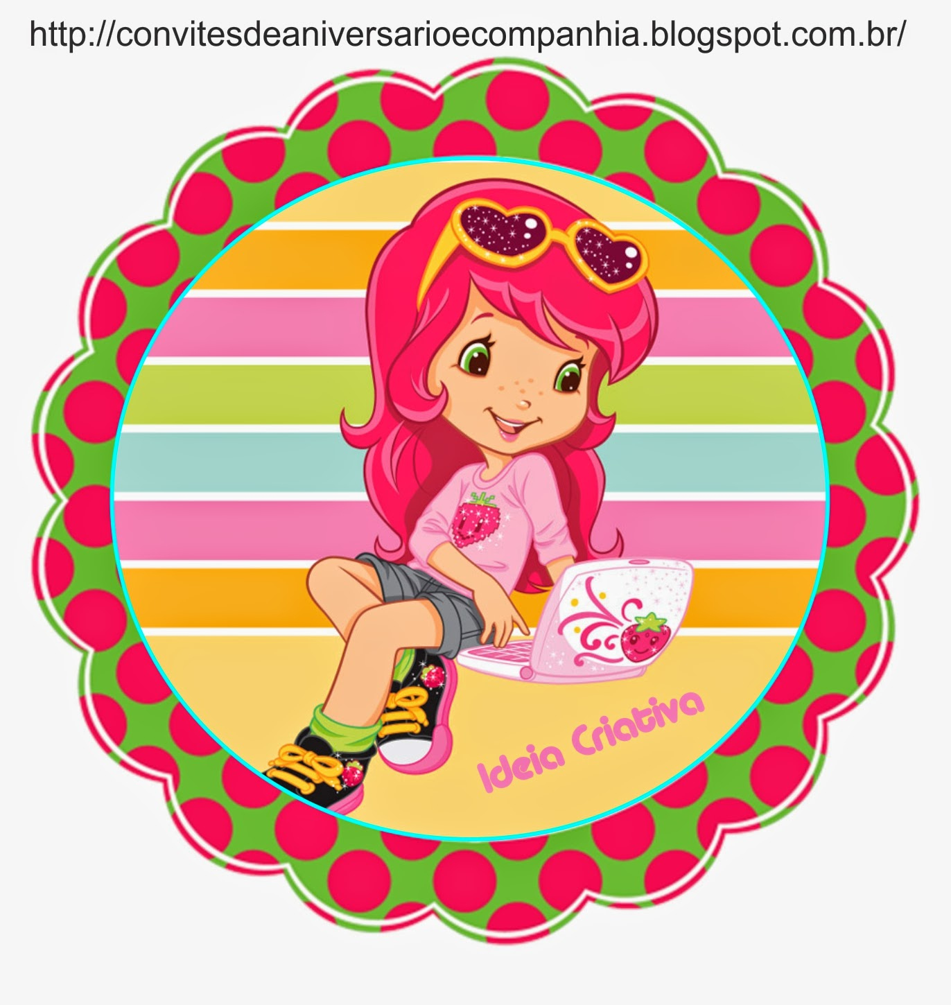 Strawberry Shortcake Free Printable Tags, Toppers And Labels. - Oh intended for Strawberry Shortcake Cake Topper Printable