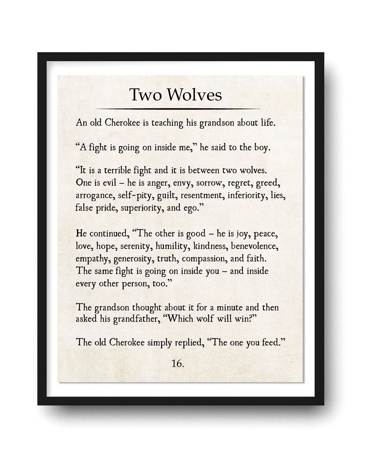 Tale Of Two Wolves, Cherokee Tale, Native American Story with Tale of Two Wolves Printable