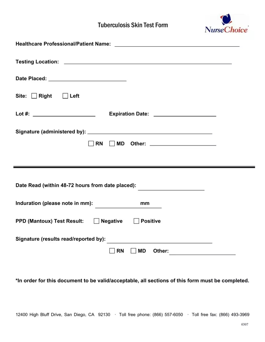 Tb Skin Test Form ≡ Fill Out Printable Pdf Forms Online within Tb Test Form Printable Free