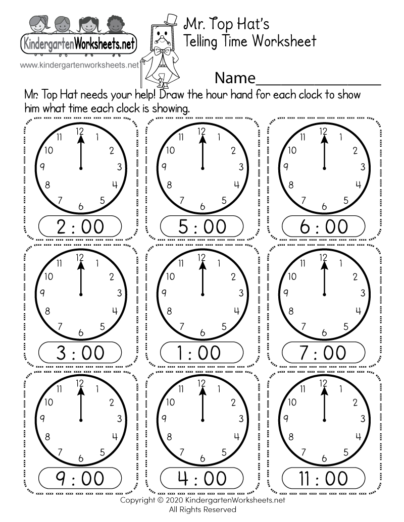 Telling Time Worksheet - Free Printable, Digital, & Pdf with regard to Telling Time Sheets Free Printable