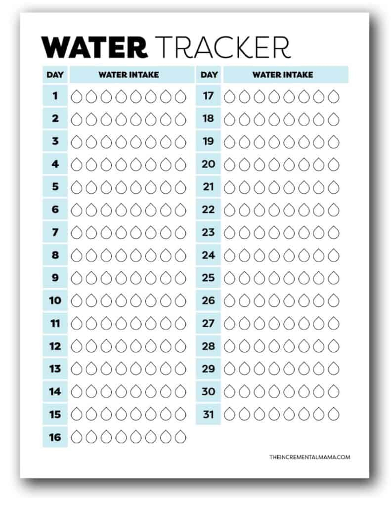 The Best 8 Free Monthly Water Tracker Printable Pdfs intended for Water Tracker Printable Free