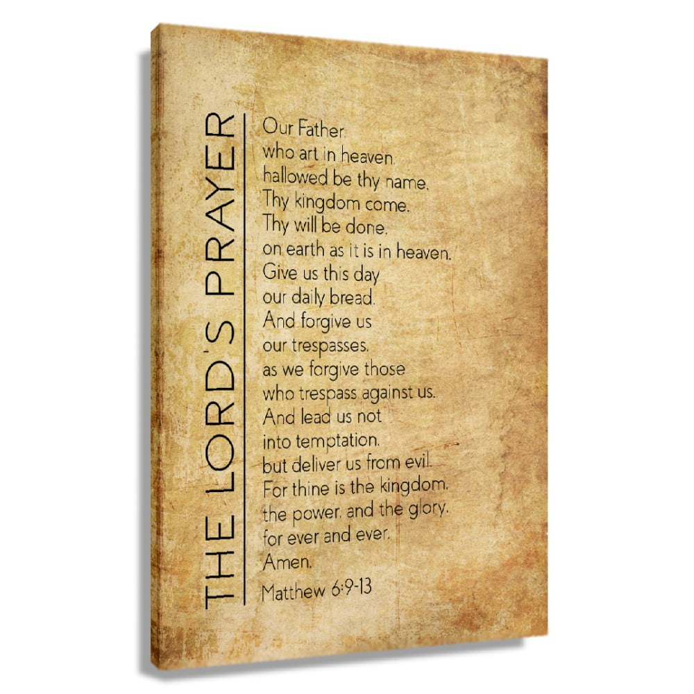 The Lord&amp;#039;S Prayer Matthew 6 9-13 Bible Quote Wall Art Scripture intended for Printable The Lord&amp;#039;S Prayer