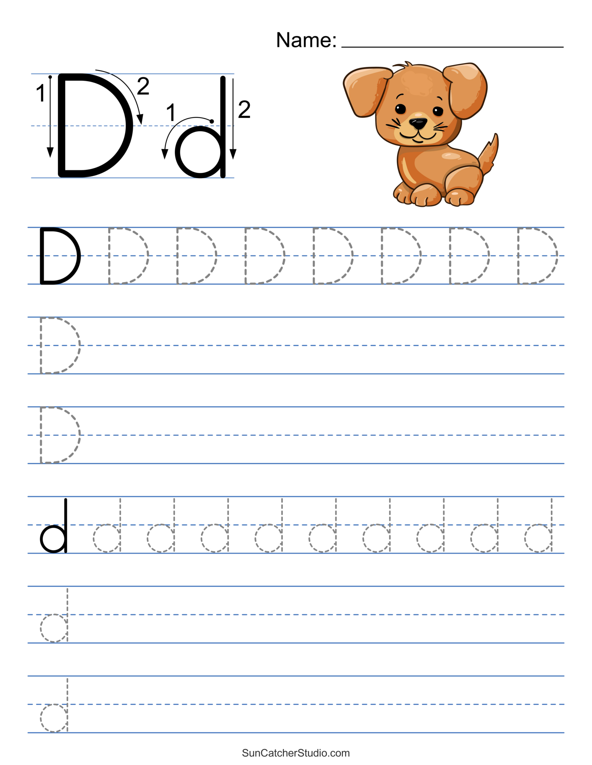 Tracing Alphabet Letters (Printable Handwriting Worksheets) – Free with Tracing Letters of the Alphabet Free Printables