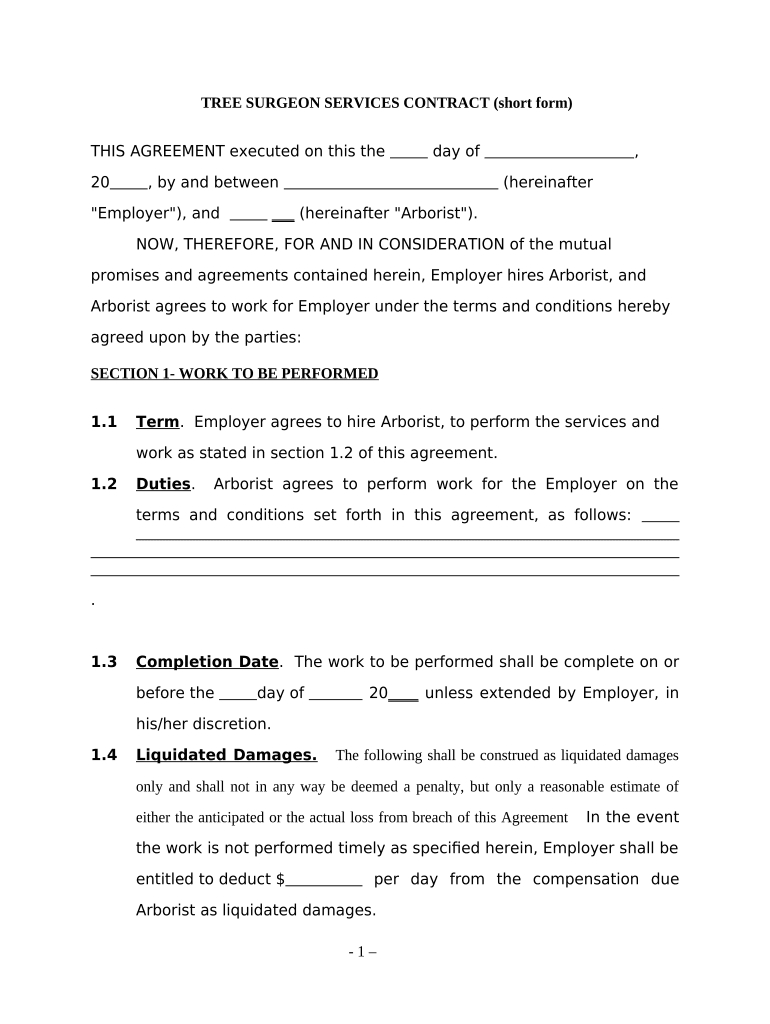 Tree Removal Contract Template: Pre-Built Template | Airslate Signnow for Printable Tree Removal Contract Template