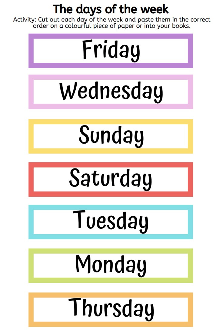 Unjumble The Days Of The Week Freebie for Days Of The Week Free Printable