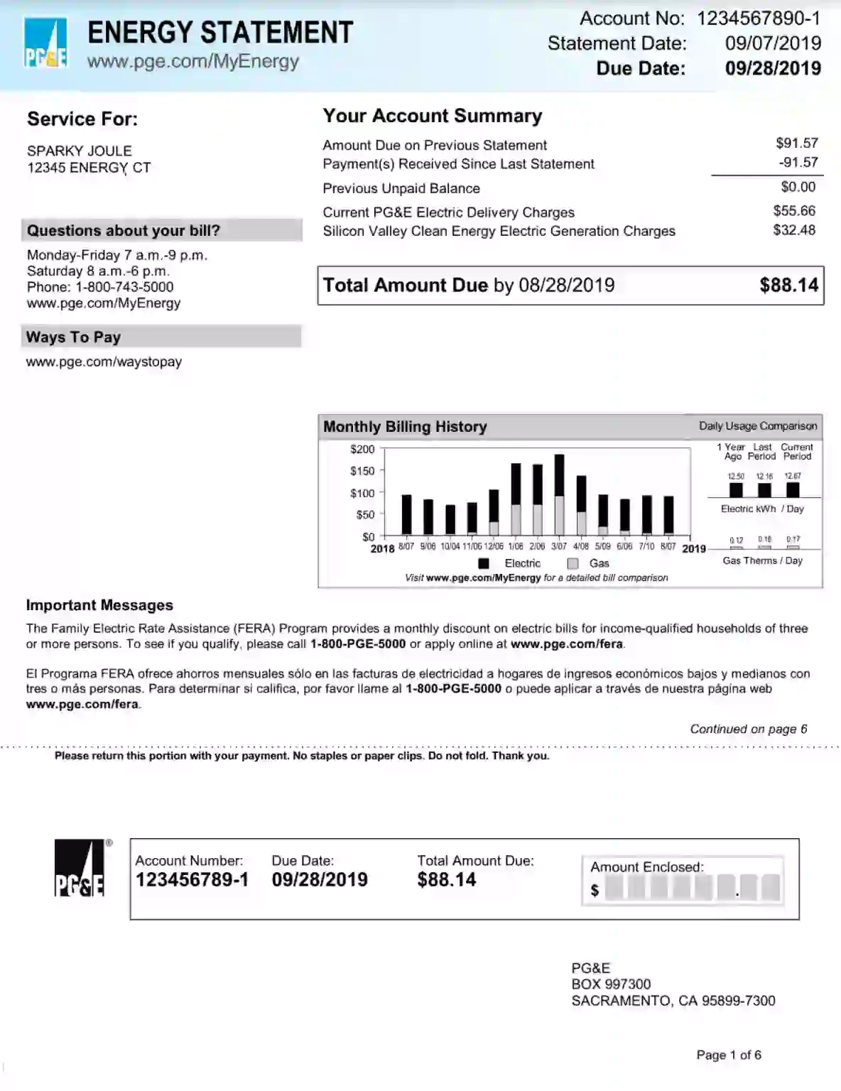 Utility Bill Template ≡ Fill Out Printable Pdf Forms Online for Printable Editable Blank Utility Bill Template