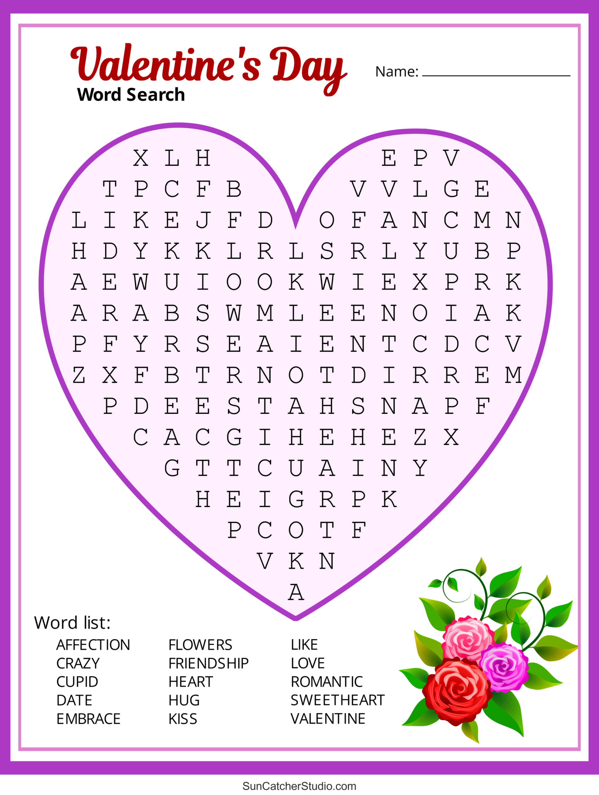 Valentine&amp;#039;S Day Word Search (Free Printable Pdf Puzzles) – Free with regard to Valentines Word Search Free Printable