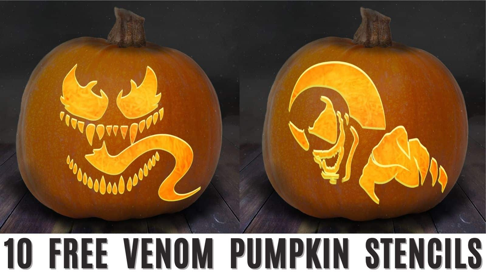 Venom Pumpkin Carving Stencils: 10 Printable Templates within Free Printable Venom Pumpkin Carving Stencils