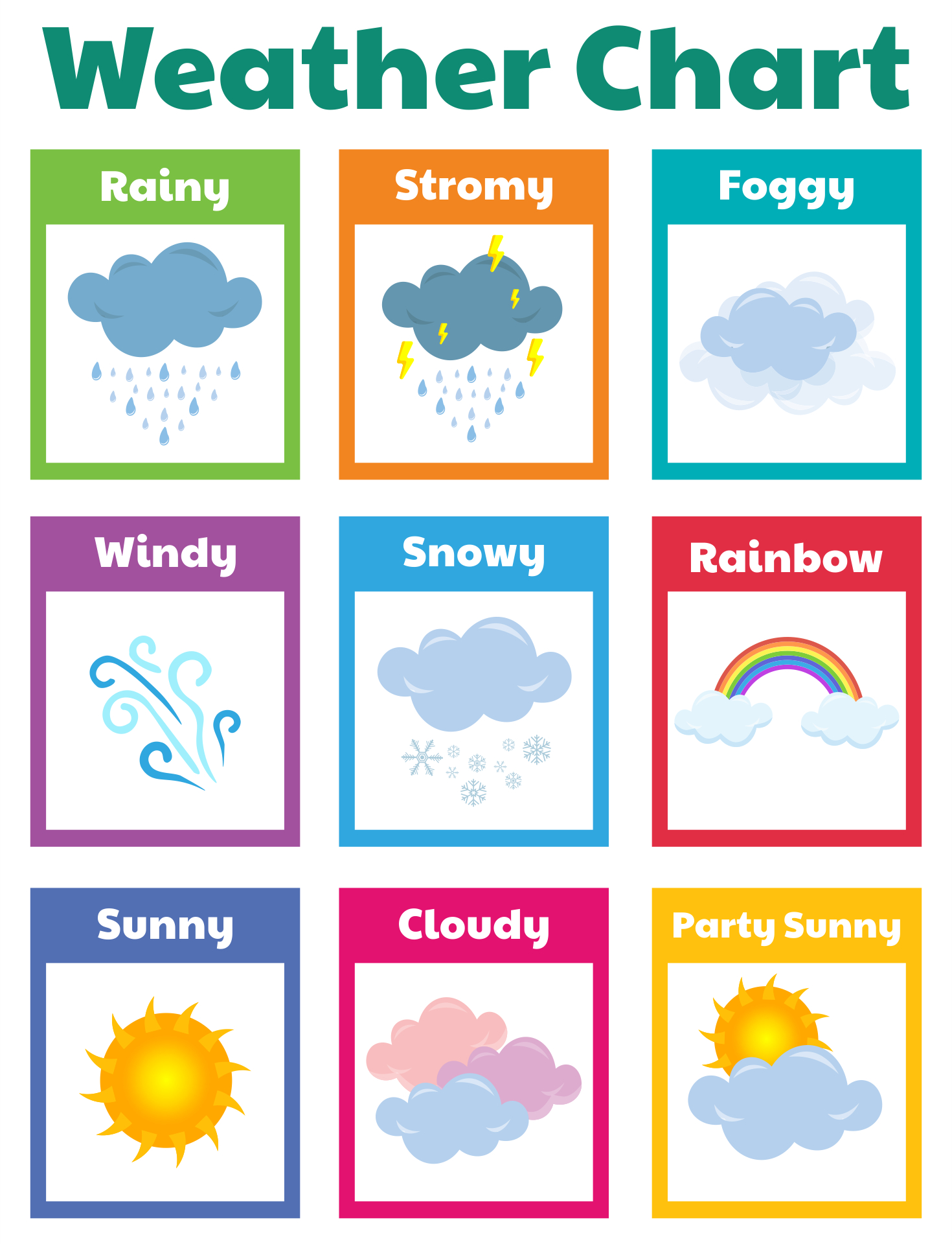 Weather Chart For Kindergarten - 10 Free Pdf Printables pertaining to Free Printable Weather Chart