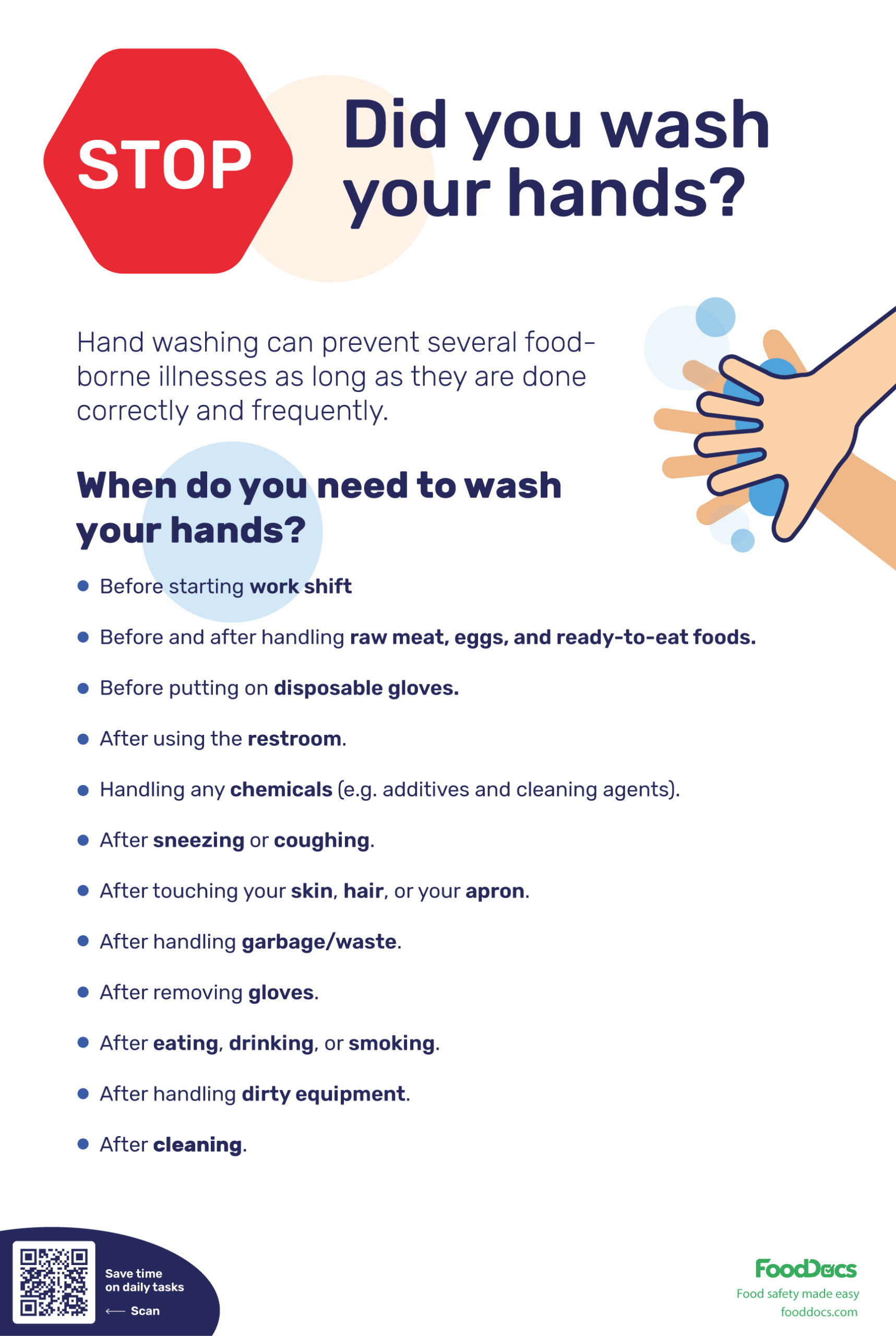 When Should You Wash Your Hands | Download Free Poster in Wash Your Hands Poster Printable