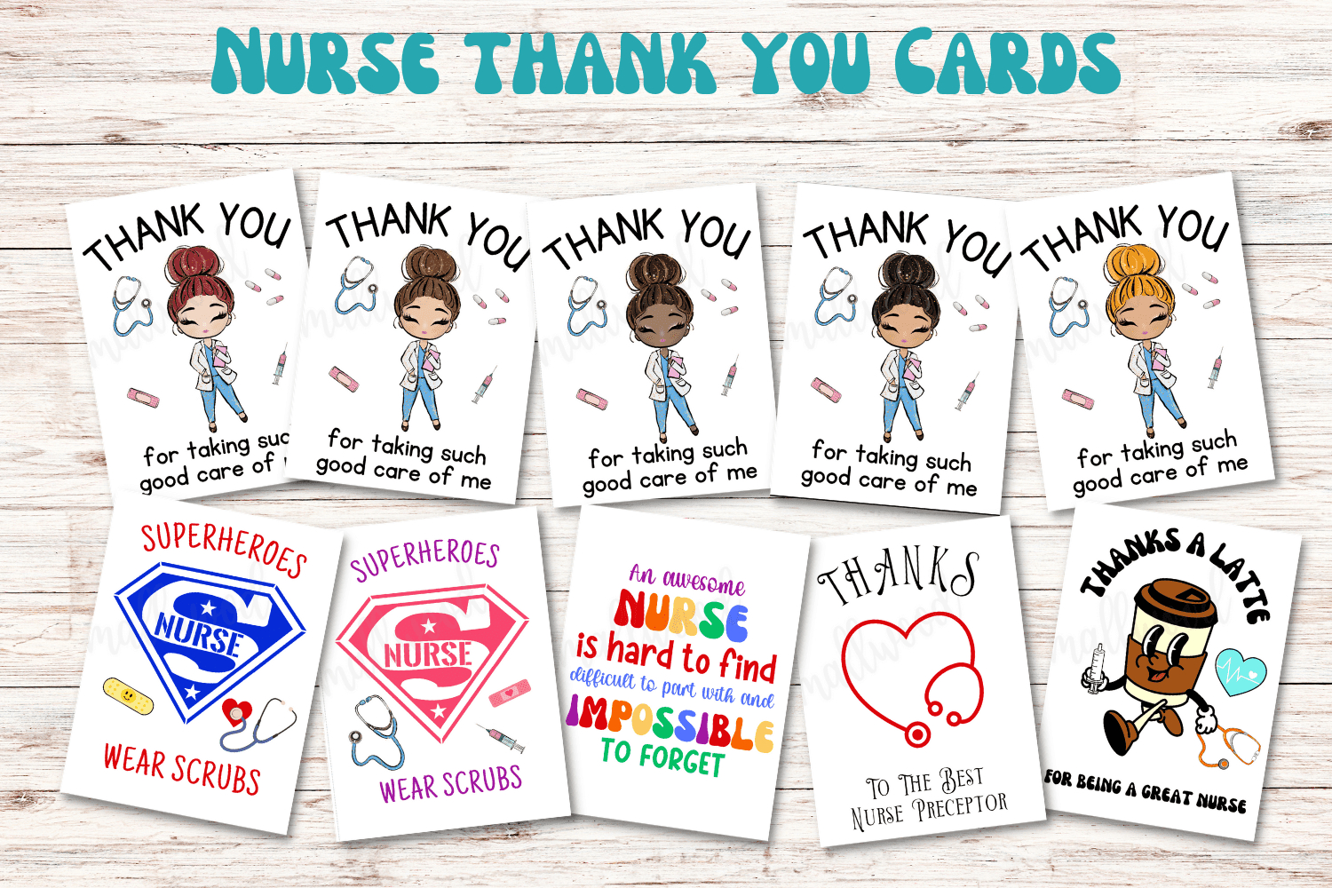 10 Cute Nurse Thank You Cards (Free Printable) - Cassie Smallwood pertaining to Printable Free Thank You Cards For Nurses