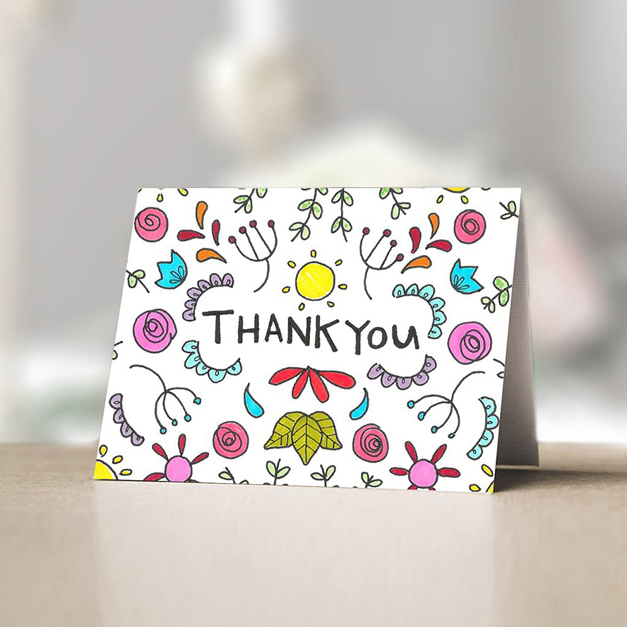 10 Thank You Card Designs And What To Write | Journal pertaining to Thank You Card Design
