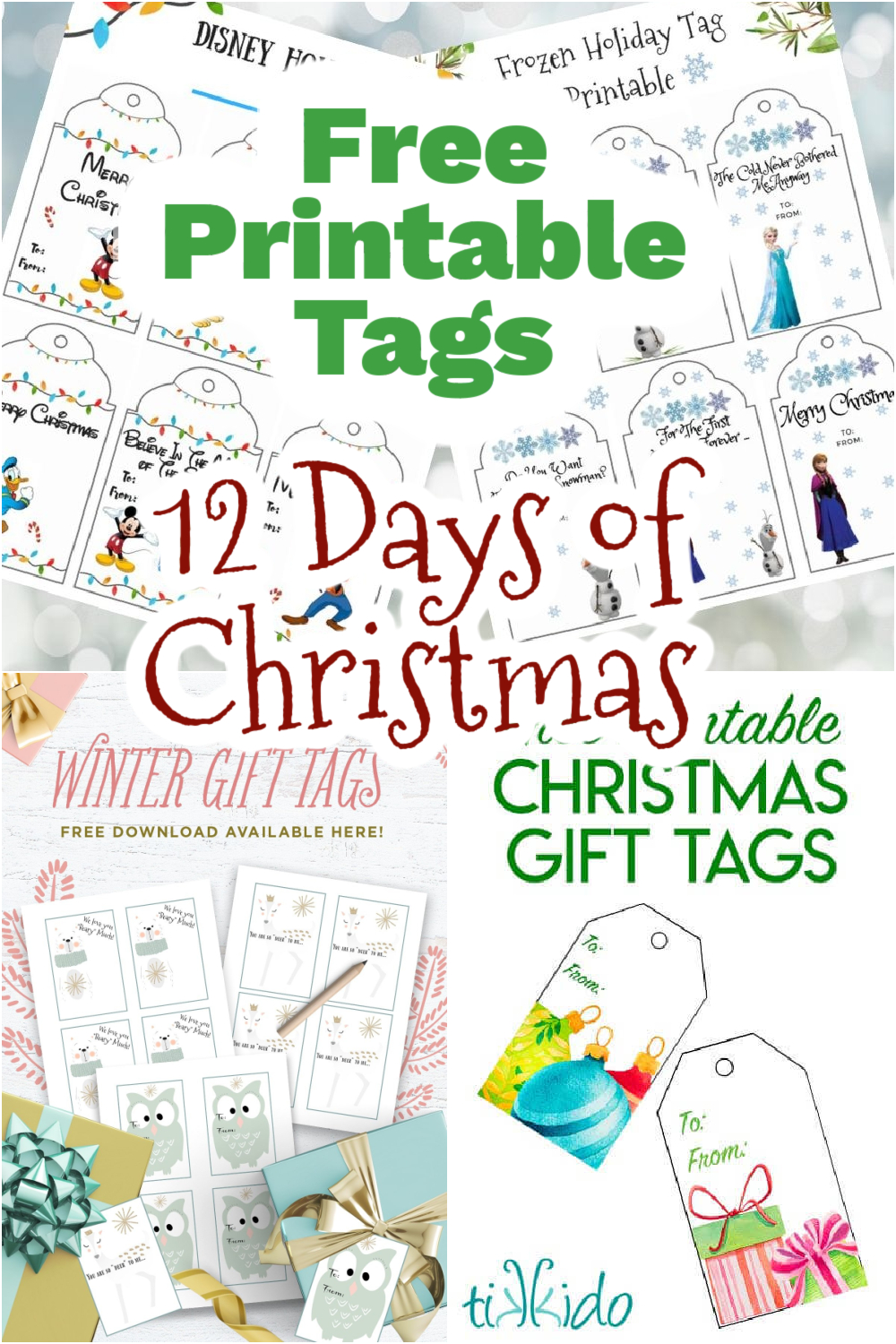 12 Days Of Christmas With Free Printable Tags - Mom Junky in Free Printable 12 Days Of Christmas Tags