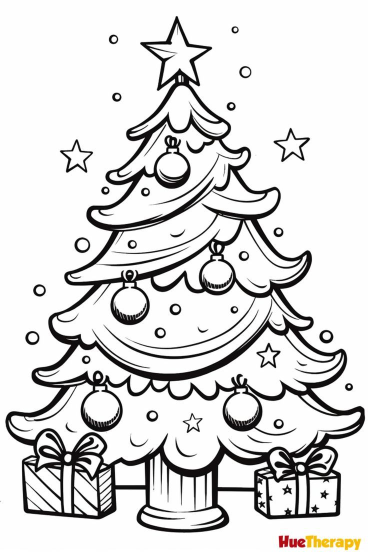 13 Free Printable Christmas Tree Coloring Pages within Christmas Printable Pictures