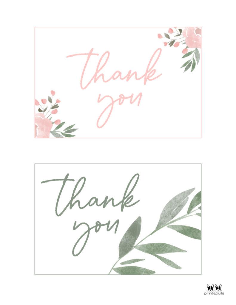 150+ Printable Thank You Cards - Free | Printabulls pertaining to Printable Mini Thank You Cards