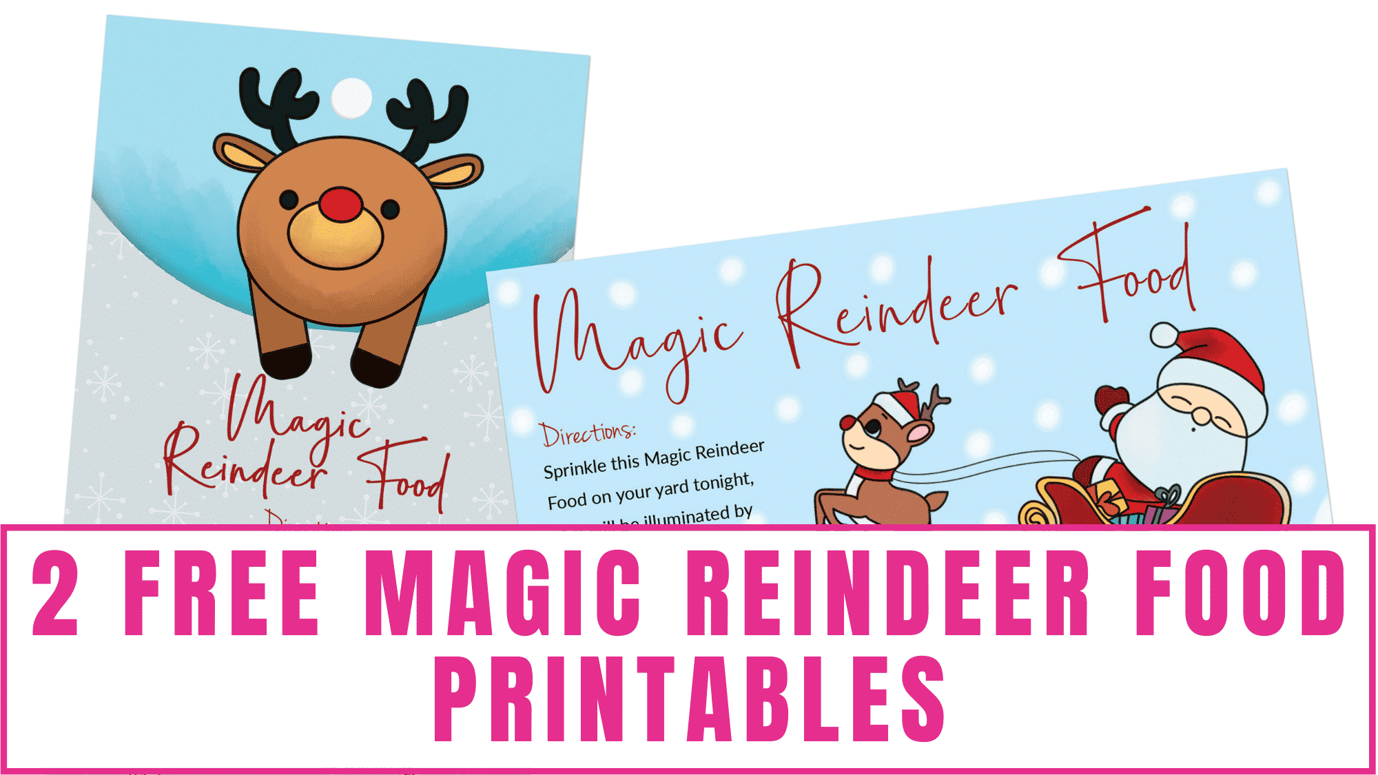 2 Free Magic Reindeer Food Printables throughout Free Printable Reindeer Food Template