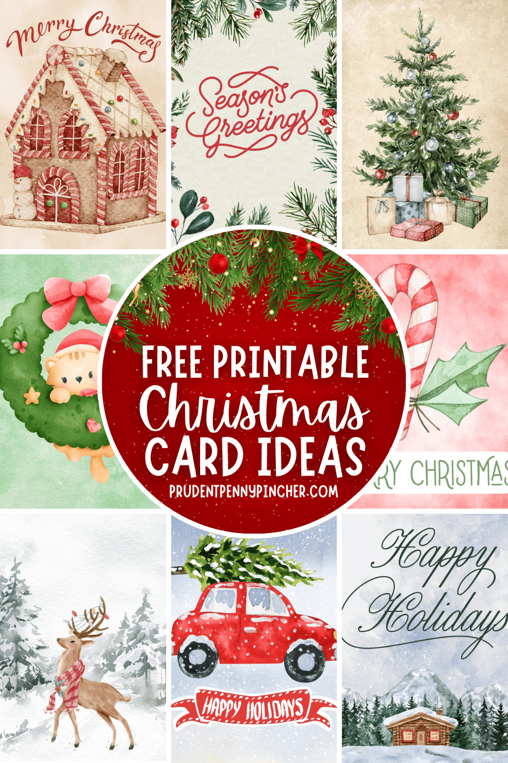 20 Free Christmas Printable Cards - Prudent Penny Pincher intended for Free Christmas Printable Cards