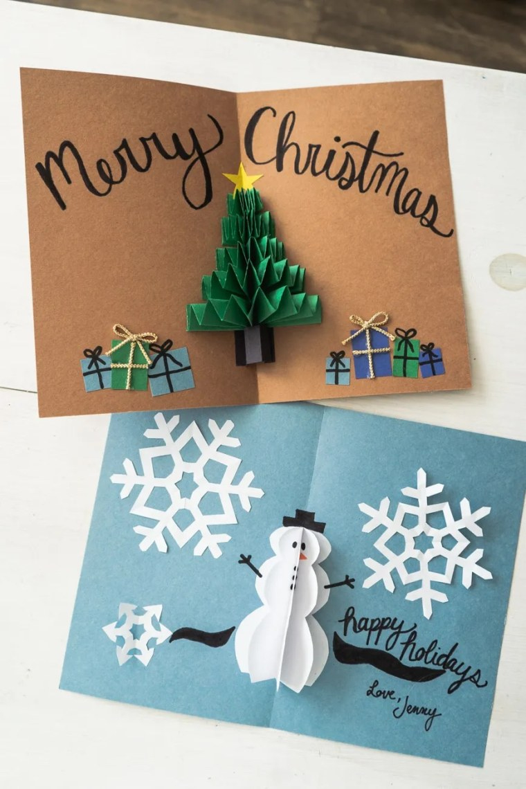 22 Christmas Card Ideas To Diy - Easy Homemade Christmas Cards regarding Christmas Card Design