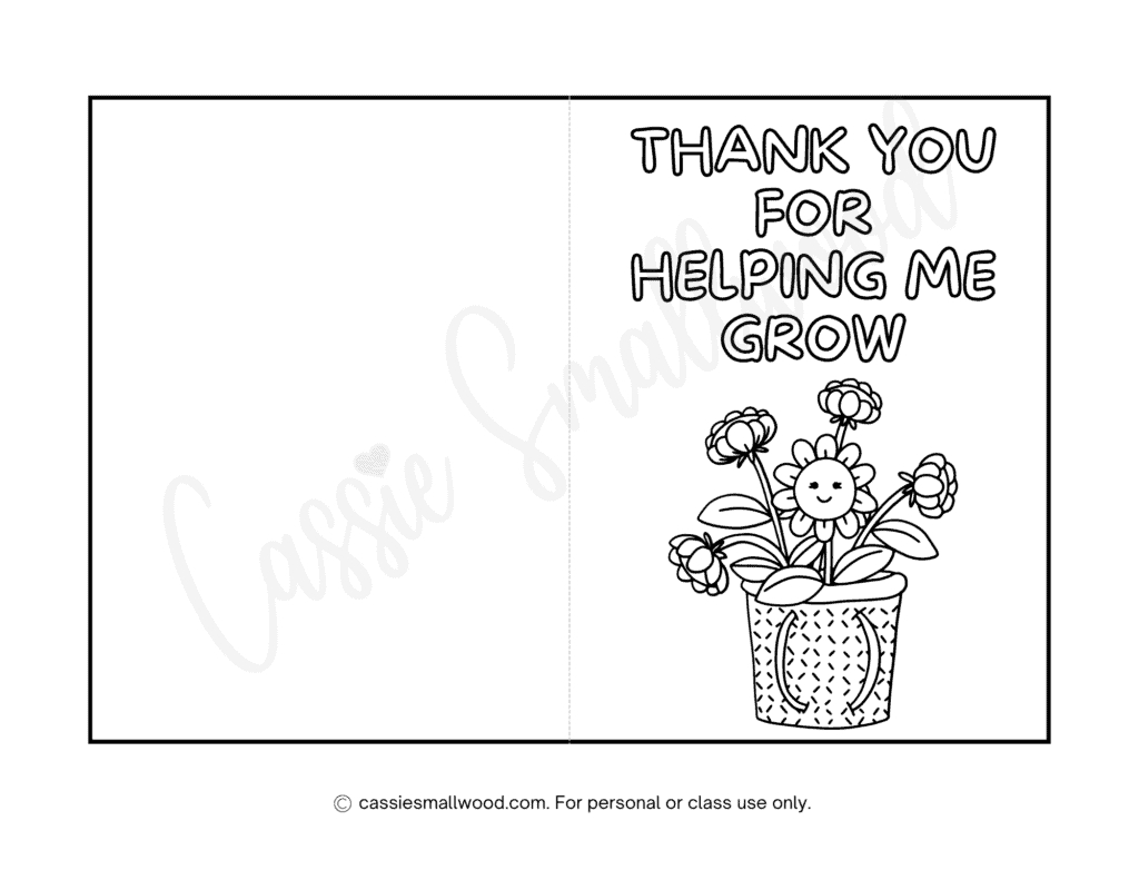 22 Cute Teacher Appreciation Coloring Pages (And Cards!) - Cassie inside Thank You Cards Printable Coloring