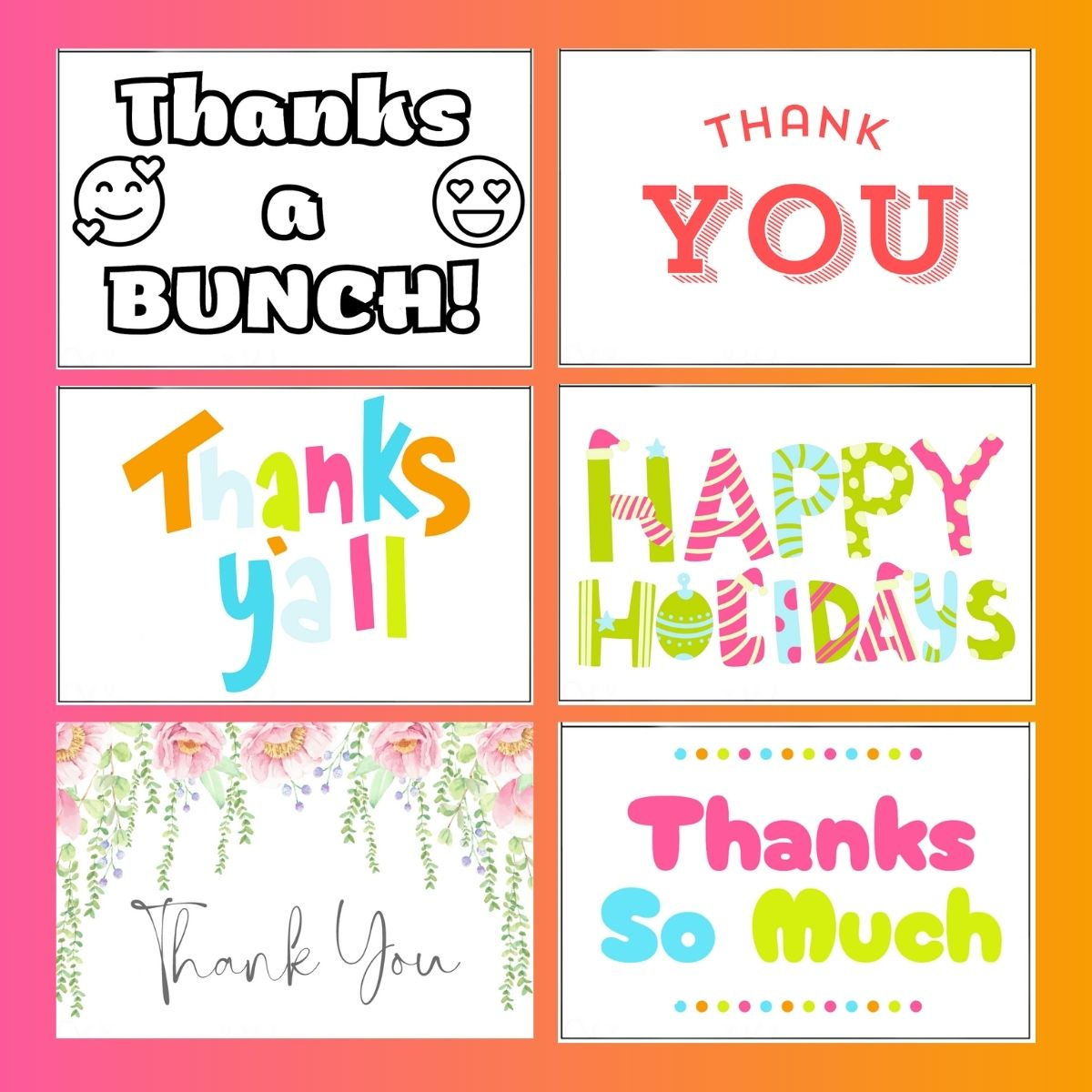 24 Free Printable Thank You Cards | Lamberts Lately inside Printable 4x6 Thank You Cards