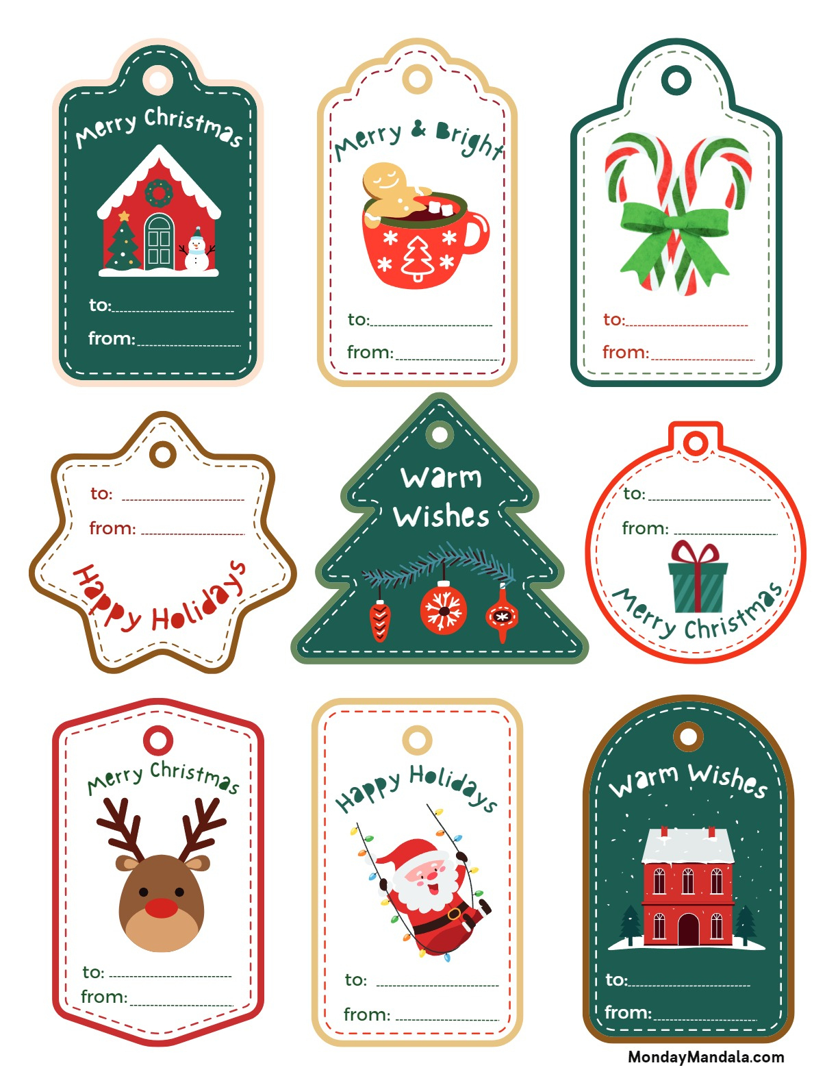 25 Free Printable Christmas Gift Tags | Baking You Happier pertaining to Free Printable Christmas Tags For Gifts