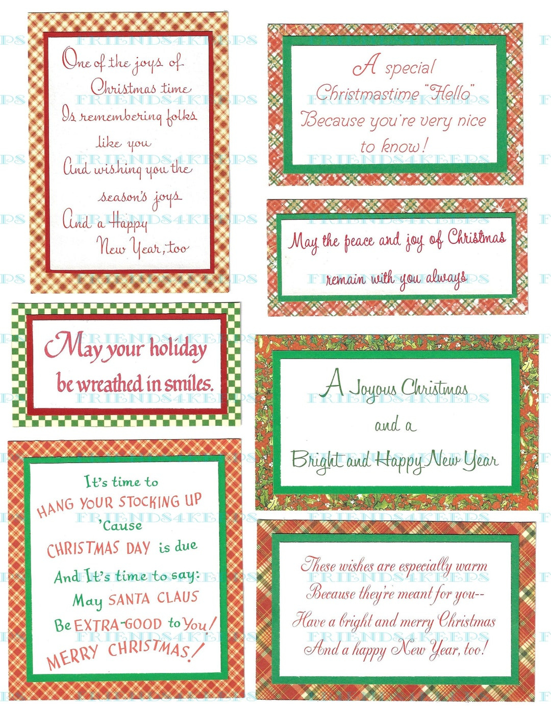 40 Printable Christmas Greetings / Verses From Vintage Xmas Cards pertaining to Printable Christmas Card Verses