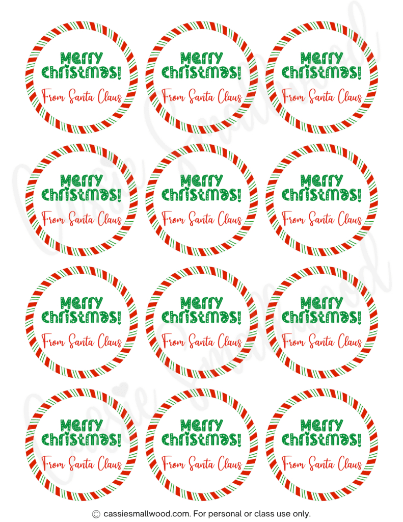 400+ Cutest Printable Christmas Tags (Free Pdf) - Cassie Smallwood in Free Printable Christmas Tags Editable Word