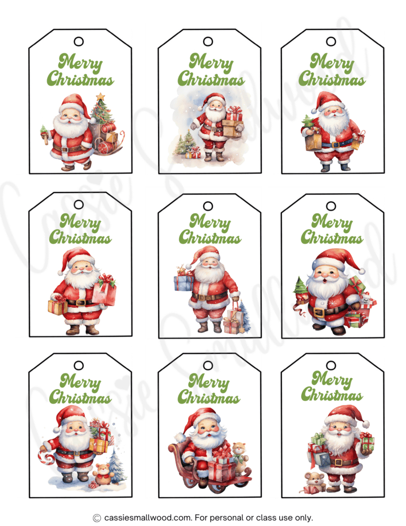 400+ Cutest Printable Christmas Tags (Free Pdf) - Cassie Smallwood in Free Printable Christmas Tags For Presents