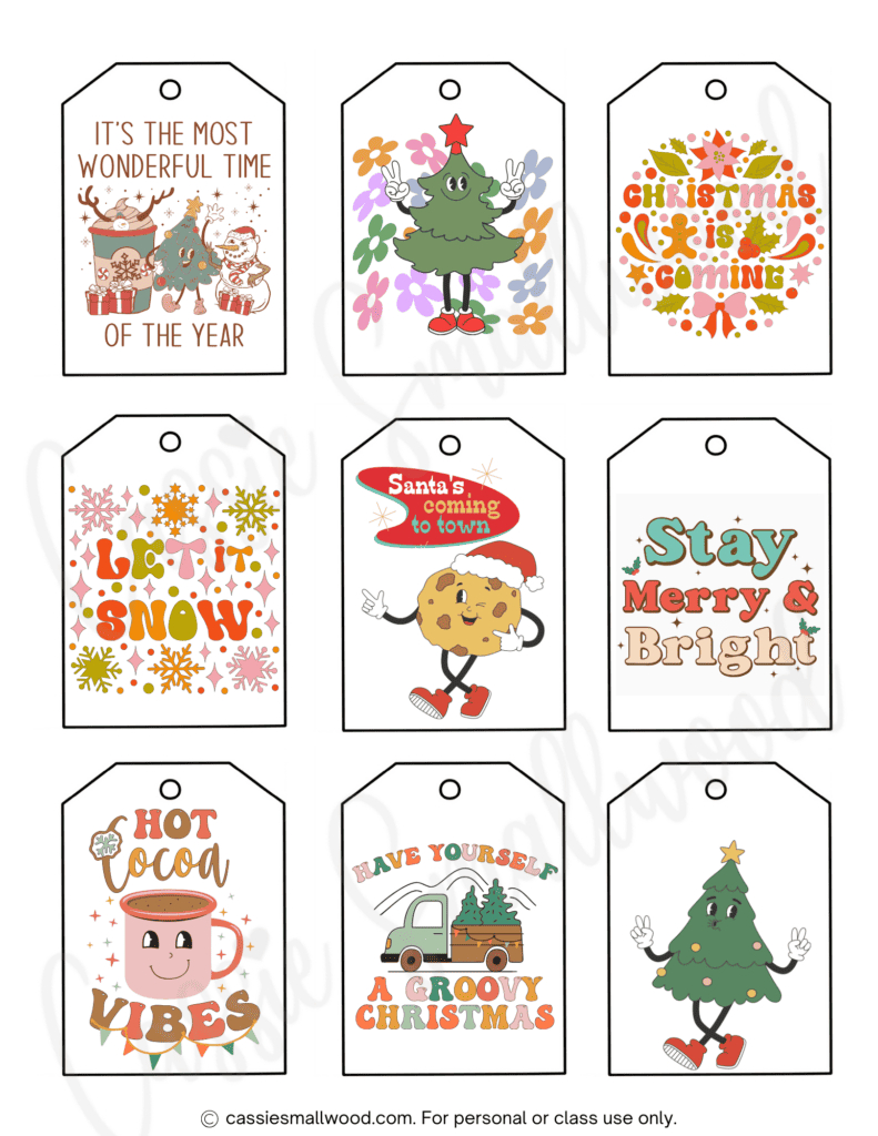 400+ Cutest Printable Christmas Tags (Free Pdf) - Cassie Smallwood inside Large Printable Christmas Gift Tags