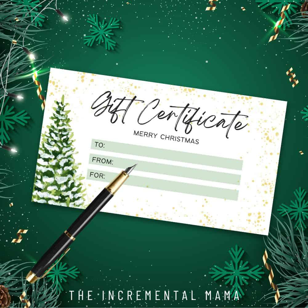 6 Free Printable Gift Certificate Templates For Christmas - The intended for Amazon Gift Card Printable At Home Christmas
