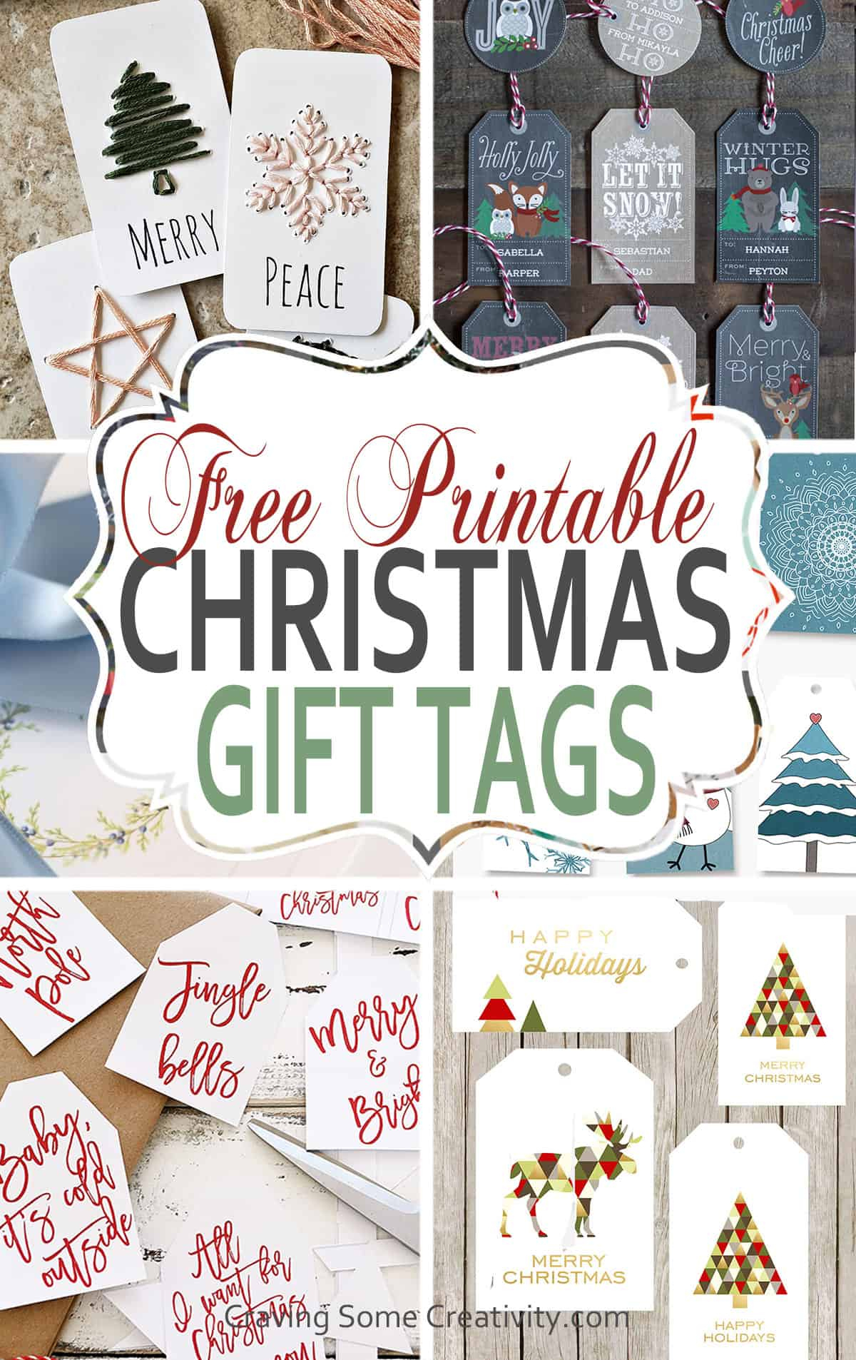 90+ Free Printable Rustic Christmas Tags For Gifts • Craving Some in Printable Christmas Tags Free