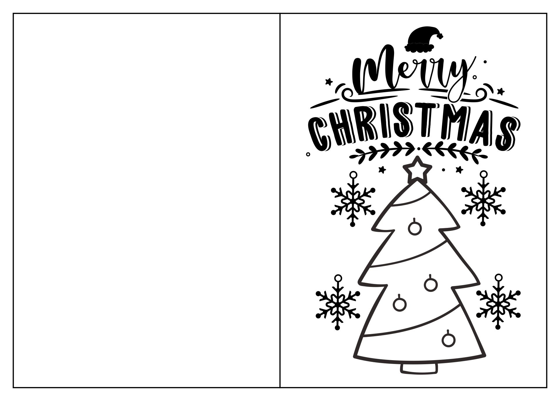 Black And White Holiday Christmas Cards - 15 Free Pdf Printables for Black And White Printable Christmas Card