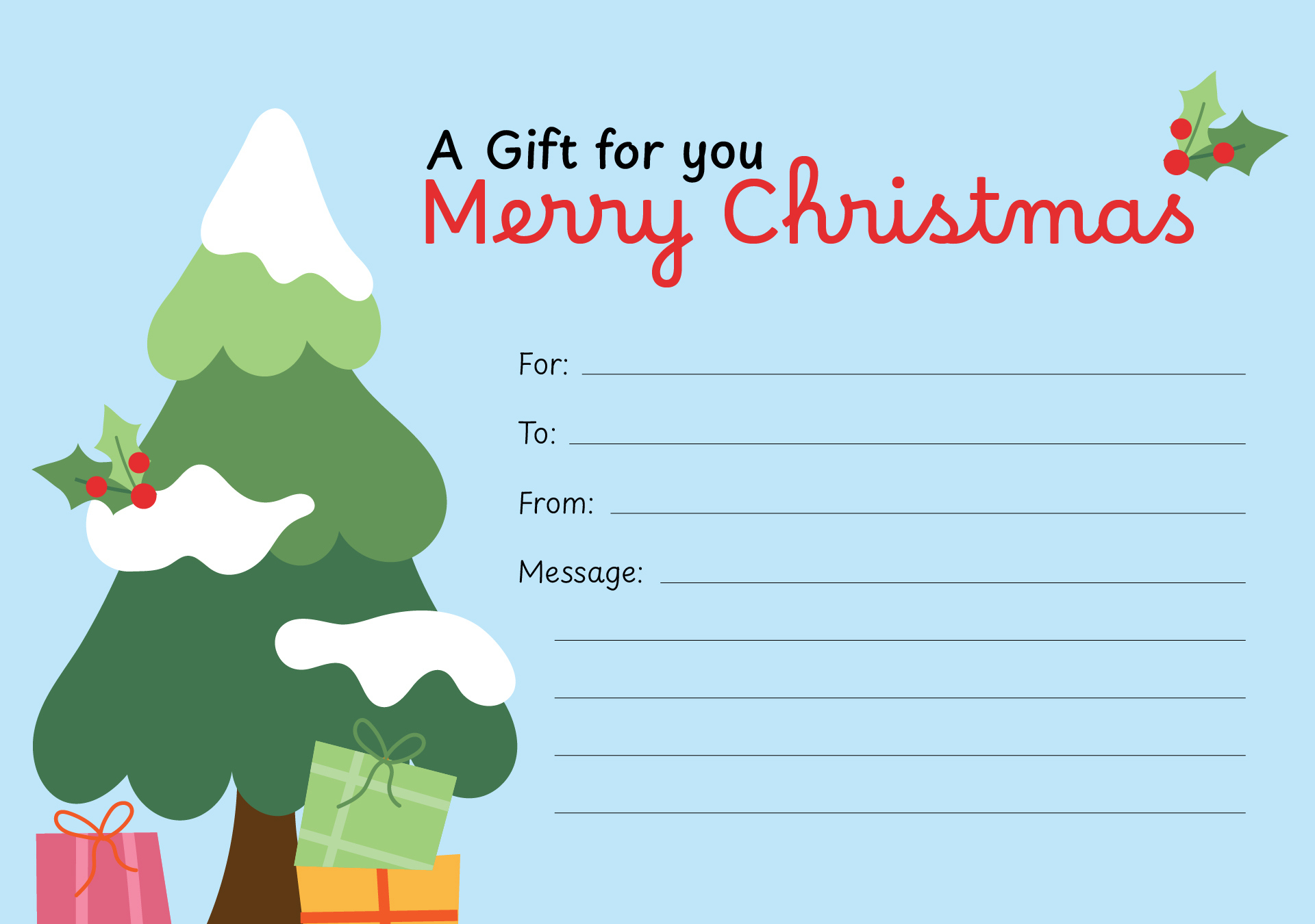 Black And White Holiday Christmas Cards - 15 Free Pdf Printables intended for Cute Printable Christmas Card Template