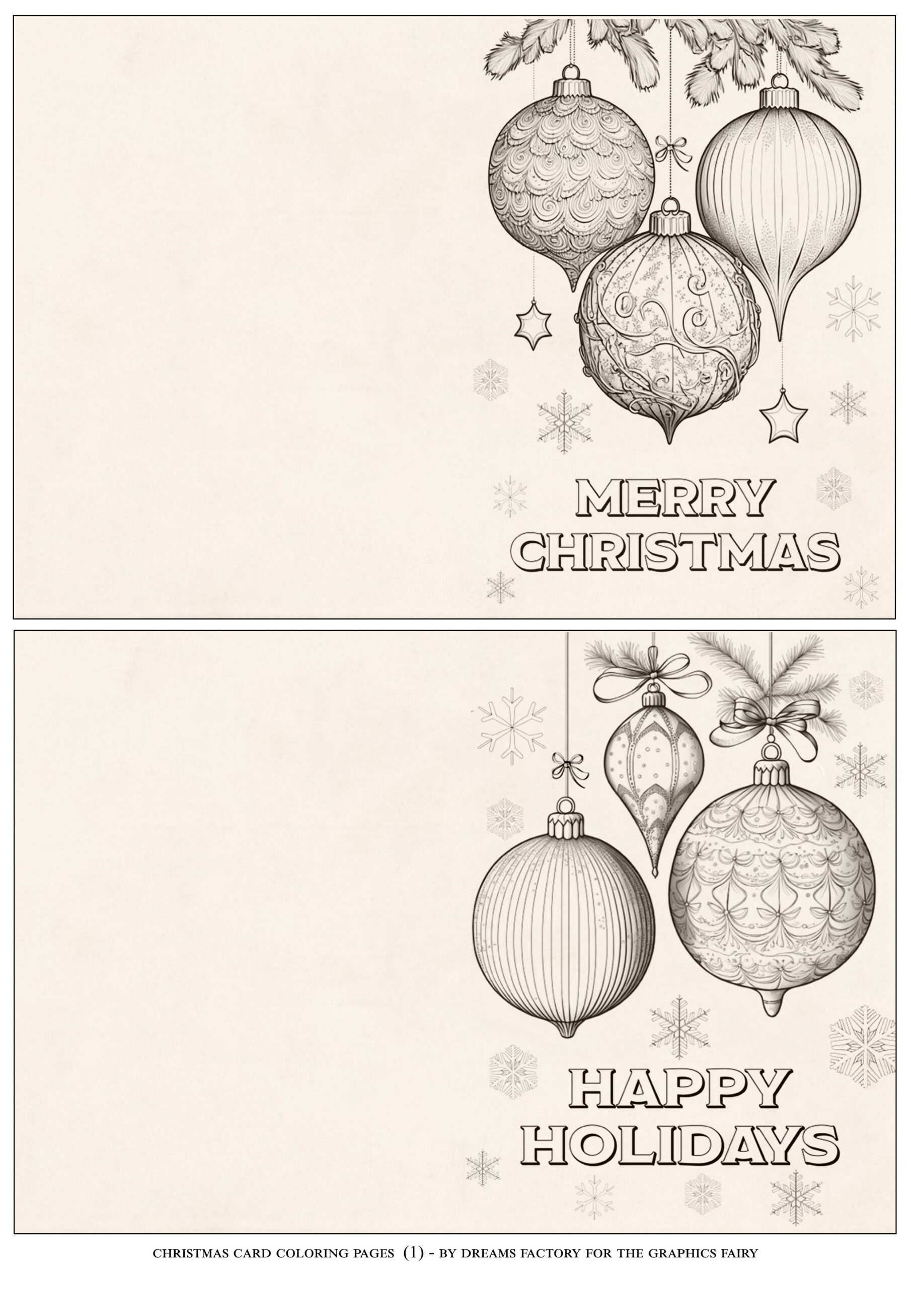 Christmas Card Coloring Pages! - The Graphics Fairy throughout Printable Christmas Card to Color