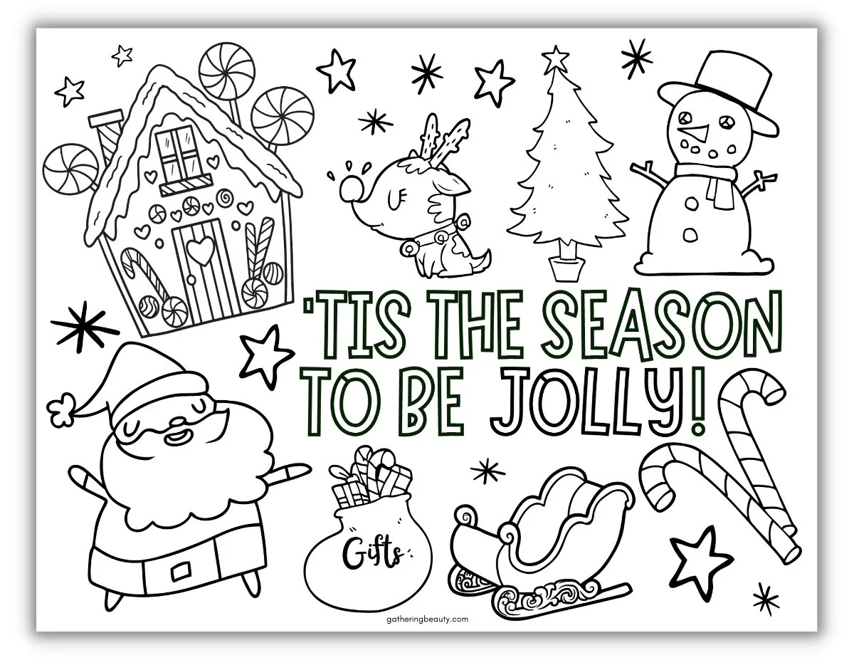 Christmas Coloring Activities For Kids - Free Printable for Christmas Colouring Pages Printable